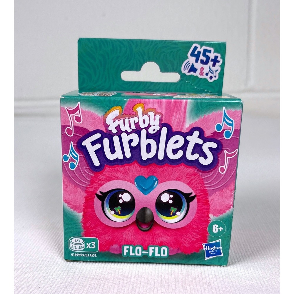 Hasbro Furby Furblets Flo-Flo Mini Electronic Plush Toy Pink Musical Keychain